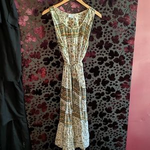 Vintage Cotton Floral Print Dress